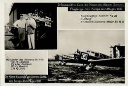 Flugzeug Vor 1945 Klemm KL 32 Dr. Pasewaldt U. Cuno I-II Aviation - Other & Unclassified