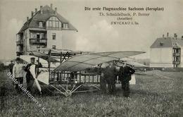 Zwickau (O9500) Die Erste Flugmaschine Sachsens Aeroplan Th. Schnädelbach U. P. Berner I-II - Other & Unclassified