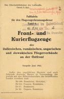 Flugzeug WK II Falttafeln Für Den Flugzeugerkennungsdienst Front- U. Kurierflugzeuge I-II Aviation - Andere & Zonder Classificatie