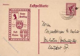 Flugpost DR, 1927, 15 Pf Steinadler, Privat-Luftpostkarte, PP89C1, 7. März 1927, Tintenfleck, Beförderungsspuren, Ohne T - Andere & Zonder Classificatie