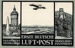 Flugpost Heidelberg Mannheim 1912 I-II - Other & Unclassified