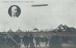 Zeppelin Fernfahrt München Foto AK I-II (Stauchung) Dirigeable - Airships