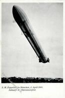 MÜNCHEN - ZEPPELIN Z 1 Am 2.4.1909 In München - Ankunft In Oberwiesenfeld I - Luchtschepen