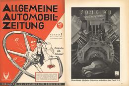 Auto Buch Allgemeine Automobil Zeitung Nr. 1 40. Jahrg. Jan. 1939 Verlag Delius Klasing & Co. 48 Seiten Sehr Viele Abbil - Sonstige & Ohne Zuordnung
