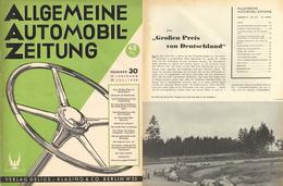 Auto Buch Allgemeine Automobil Zeitung Nr. 30 40. Jahrg. Juli 1939 Verlag Delius Klasing & Co. 24 Seiten Sehr Viele Abbi - Sonstige & Ohne Zuordnung