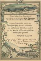 Eisenbahn Buch Dankes Urkunde 1914 I-II Chemin De Fer - Eisenbahnen