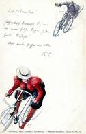 Fahrrad Verlag Theo Stroefer's Künstler-Karte 1900 I-II Cycles - Other & Unclassified