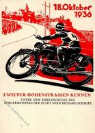 Motorrad Wiener Hohenstrassen Rennen Ganzsache I-II - Motorräder