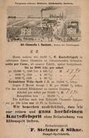 Vorläufer - 1881 ALT-CHEMNITZ I.Sachsen - DAMPF-SPRITFABRIK F.Stelzner O Chemnitz 3.4.81 I-II - Sonstige & Ohne Zuordnung