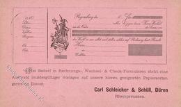 Vorläufer 1885 Düren (5160) Carl Schleicher & Schüll Papier Formulare I-II (Kante Angestoßen) - Other & Unclassified