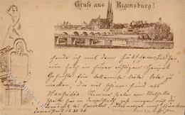 Vorläufer REGENSBURG SCHEINER Würzburg Nr. 2, 1886 II (etwas Beschnitten) R! - Andere & Zonder Classificatie