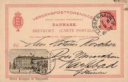 Vorläufer Vermtl. 1890 Dänemark Hotel Kongen Ganzsache Gelaufen 1897 I-II - Other & Unclassified