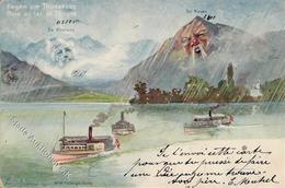 Berggesicht Schlemo, E. Regen Am Thunersee 1898 I-II - Sonstige & Ohne Zuordnung