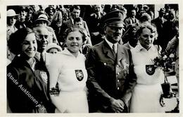 BERLIN OLYMPIA 1936 - PH O 18 Der Führer Mit Den 3 Siegerinnen Im Speerwurf WK II Mit S-o I - Olympic Games