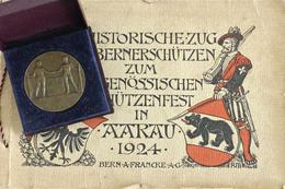 Schützenfest Aarau Schweiz Lot Mit 1 Medaille Und 1 Festschrift Der Historische Zug Der Bernerschützen Zum Eidgenössisch - Other & Unclassified