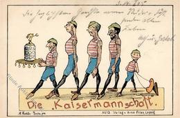 Wassersport Rudersport Die Kaisermannschaft Humor 1905 I-II - Sonstige & Ohne Zuordnung