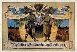 Berlin (1000) Dt. Braumeistertag Sing. K.W.  Künstlerkarte 1913 I-II (Ecken Abgestoßen) - Unclassified