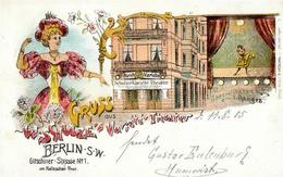 Berlin Kreuzberg (1000) Variete-Theater Schulze Gitschiner Straße 1 Lithographie 1905 I-II - Unclassified