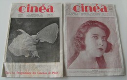 Lot 2 Magazines Cinéa N°8+N°53 Anna Pavlova Paul Colin Nerman Becam Bebe Daniels - Cinéma/Télévision