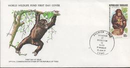 3456   FDC Lome 1977, Chimpances, ,pan Chimpanze , República De Togolaise, Togo - Schimpansen