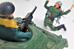 Vintage ACTION MAN : TANK COMMANDER WITH MANUAL PAPERS - Green Jacket - Original Hasbro 1974 - Palitoy - GI JOE - Action Man