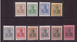 Deutsches Reich 68-77 U Germania Ohne WZ Ungezähnt Postfrisch (21967) - Unused Stamps