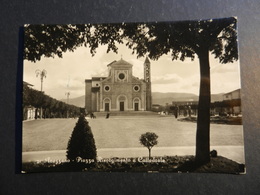 20020) AVEZZANO PIAZZA RISORGIMENTO E CATTEDRALE VIAGGIATA 1955 - Avezzano