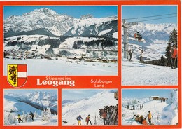 SBG-Leogang - 5 Bildkarte Gelaufen 1985 - Leogang