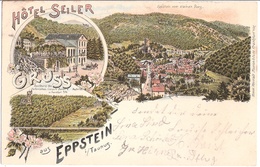 Gruss Aus EPPSTEIN Im Taunus Hotel SEILER Color Litho 18.2.1901 Gelaufen - Hofheim