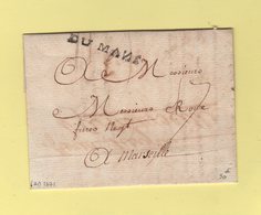 Le Mans - Sarthe - Du Mans Courrier De 1771 Pour Marseille - 1701-1800: Précurseurs XVIII