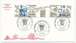 TAAF - Enveloppe FDC - 12,8 Et 2,00 - Création Du Territoire - Martin De Vivies / St Paul Et Ams. - 6 Aout 1985 - FDC