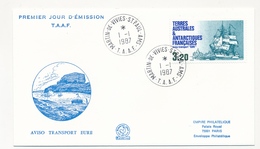 TAAF - Enveloppe FDC - 3,20 Aviso Transport Eure - Martin De Vivies / St Paul Et Ams. - 1.1.1987 - FDC