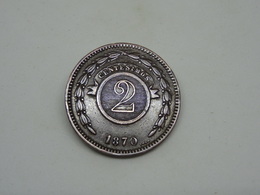 Moneta Coins Paraguay 2 Centesimos 1870 (world Coins KM#3) MB - Paraguay