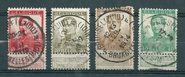 111/114 Gestempeld BRUSSEL ZUID - BRUXELLES MIDI - Cote 24,75 + COBA 8 Euro - 1912 Pellens