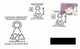 SPAIN. POSTMARK 100th ANNIV. CORONATION VIRGIN OF COVADONGA. OVIEDO 2018 - Ohne Zuordnung