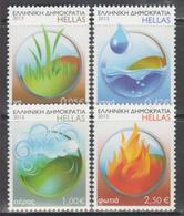 Grecia 2013 Correo 2678/81 Aire,Fuego,Tierra,Agua (4v)  **/MNH - Unused Stamps