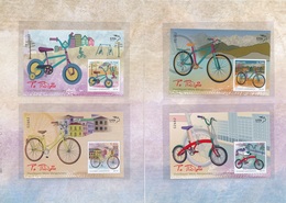 Grecia 2014 Hojas Bloque 79/82 Transporte Ecologico Bicicleta -HB En Bolsa De P - Unused Stamps