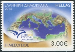Grecia 2014 Correo 2731a Euromed Postal De Carnet  **/MNH - Neufs