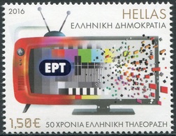 Grecia 2016 Correo 2837 50 Aniv. Television Griega   **/MNH - Ongebruikt