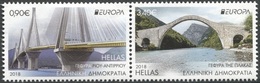 Grecia 2018 Europa Z020182A Grecia 2018 "Puentes" (2v)  **/MNH - Ongebruikt