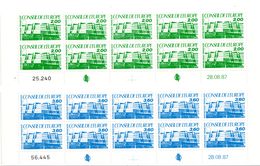 1987 - Conseil De L'Europe - N° 96 / 97 -  2 Blocs De 10 Timbres Datés - 28-08-87 - 1980-1989