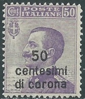 1921-22 DALMAZIA EFFIGIE 50 CENT MNH ** - RB42-2 - Dalmatië