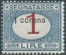 1922 DALMAZIA SEGNATASSE 1 COR MNH ** - RB42-3 - Dalmatie