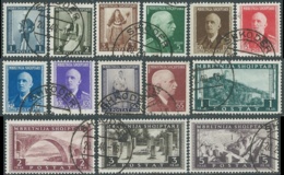 1939-40 ALBANIA USATO SERIE ORDINARIA 14 VALORI - RB40-7 - Albania