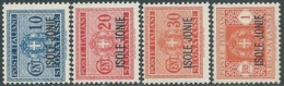 1941 ISOLE JONIE SEGNATASSE 4 VALORI MNH ** - RB37-2 - Islas Jónicas