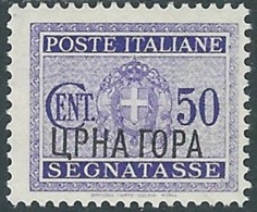 1941 MONTENEGRO SEGNATASSE 50 CENT MH * - RB37 - Montenegro