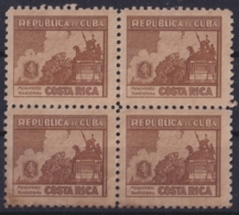 1937-375 CUBA REPUBLICA 1937 ED.311 4c COSTA RICA. ESCRITORES Y ARTISTAS NO GUM WRITTER & ARTIST. - Unused Stamps
