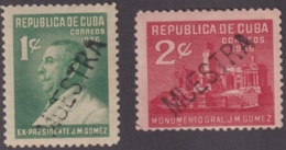 1937-377 CUBA REPUBLICA 1937 ED.292-93 JOSE MIGUEL GOMEZ MUESTRA SPECIMEN ORIGINAL GUM. - Unused Stamps