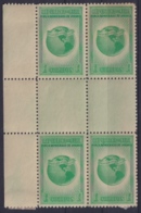 1942-233 CUBA REPUBLICA 1942 MH ED.348 1c DEMOCRACIA ORIGINAL GUTTER PAIR ORIGINAL GUM ALGUN DEFECTO EN LA GOMA - Unused Stamps