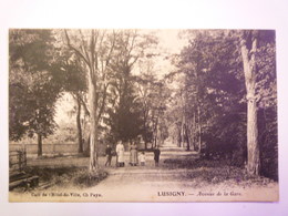 GP 2019 - 2276  LUSIGNY  (Aube)  :  Avenue De La Gare   1915  -  Beau Cachets Militaires   XXXX - Otros & Sin Clasificación